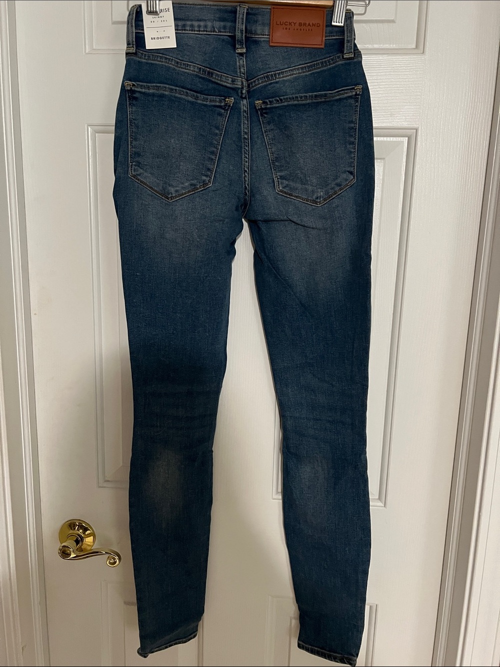 NWT Lucky Brand Bridgette Women's High Rise Skinny Jeans in Dark Blue Wash 24 L - Picture 3 of 4